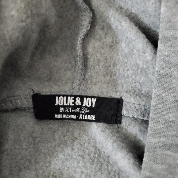 Jolie and Joy Ladies Long Hoodie Black Pride size Large L Distressed Sweater XL - Picture 4 of 4